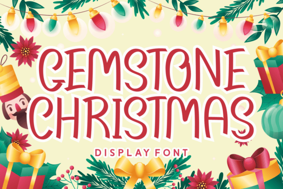 Gemstone Christmas Font for Holiday Campaigns