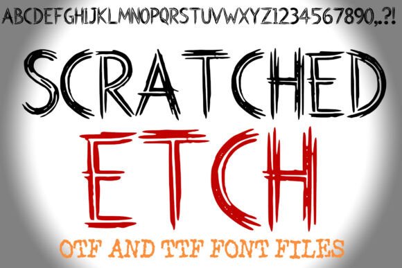 Scratched Etch Font for Bold Branding