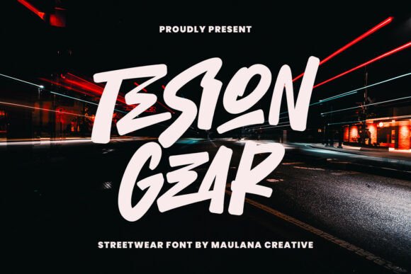 Tesion Gear Font