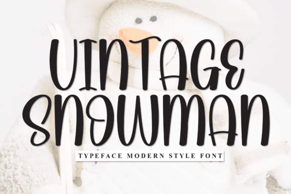 Vintage Snowman Font for Creative Campaigns