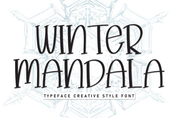 Winter Mandala Font for Creative Projects